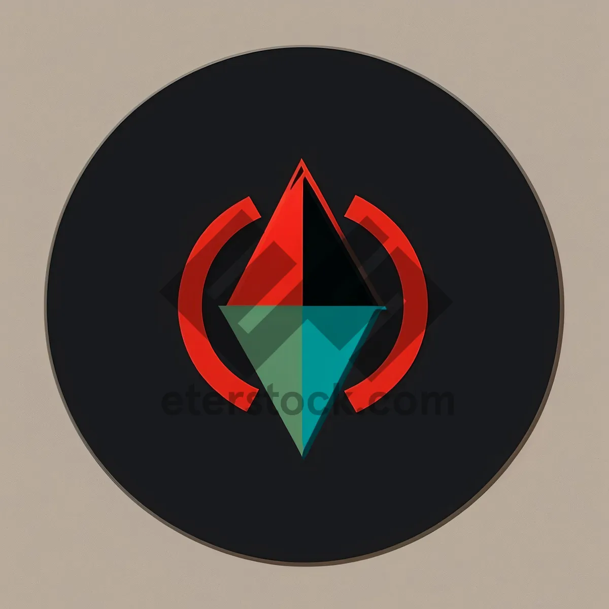 Picture of Patriotic Circle Web Icon Button