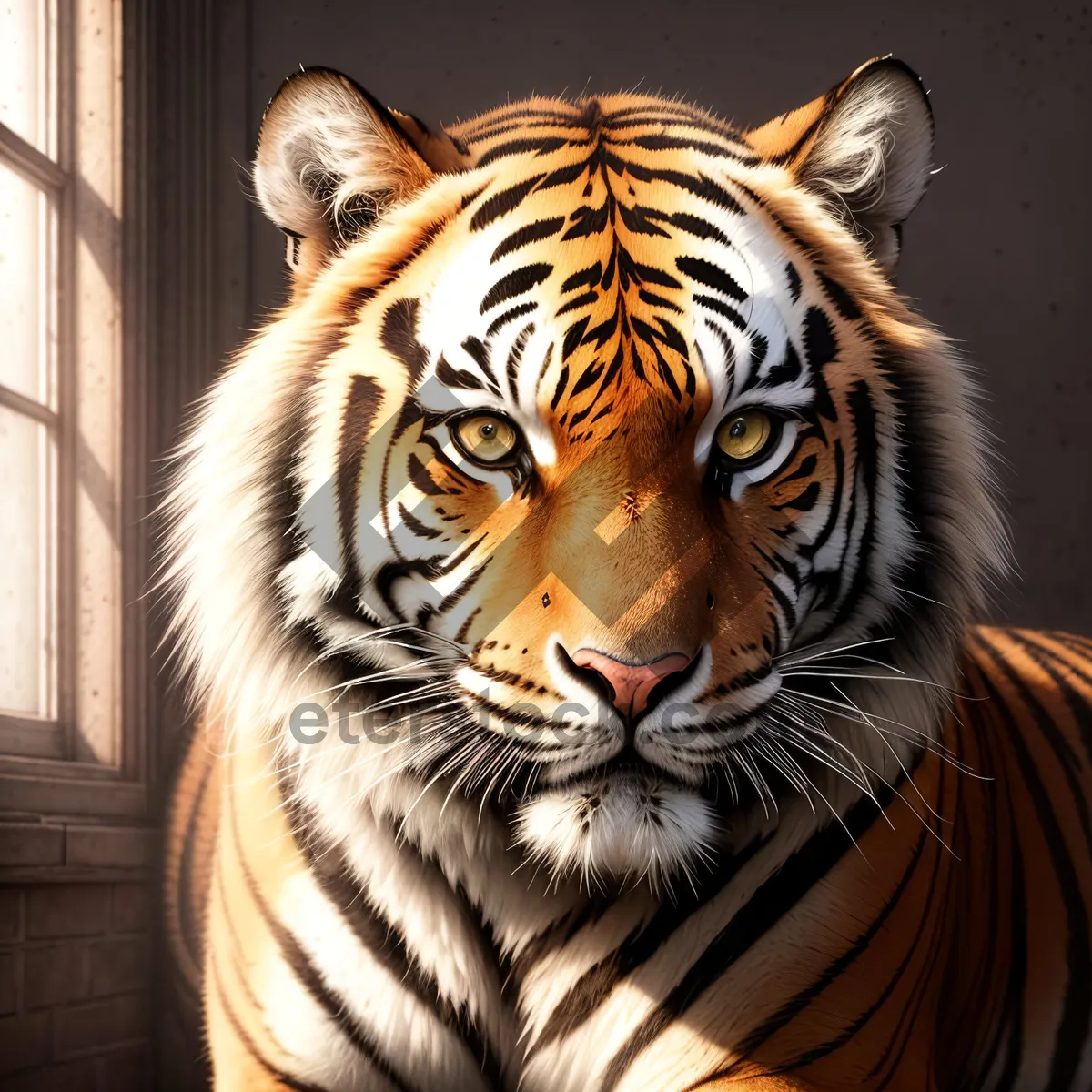 Picture of Striped Jungle Predator: Majestic Tiger Cat in the Wild