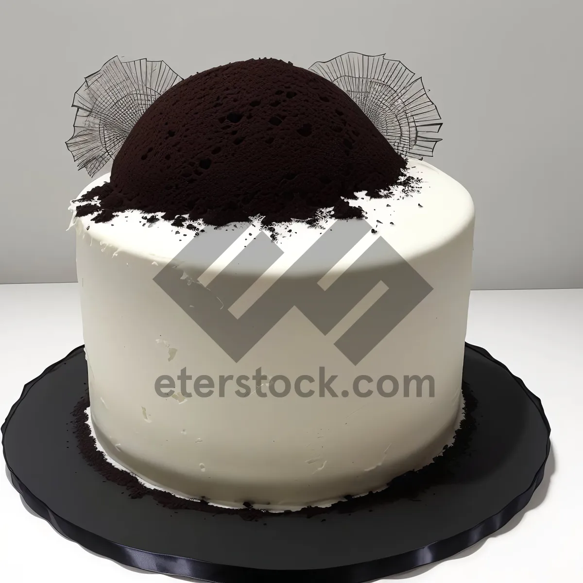 Picture of Delicious chocolate cake with creamy cappuccino