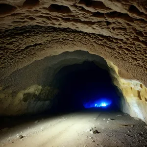 Ancient Cave Passage in Rock Formation