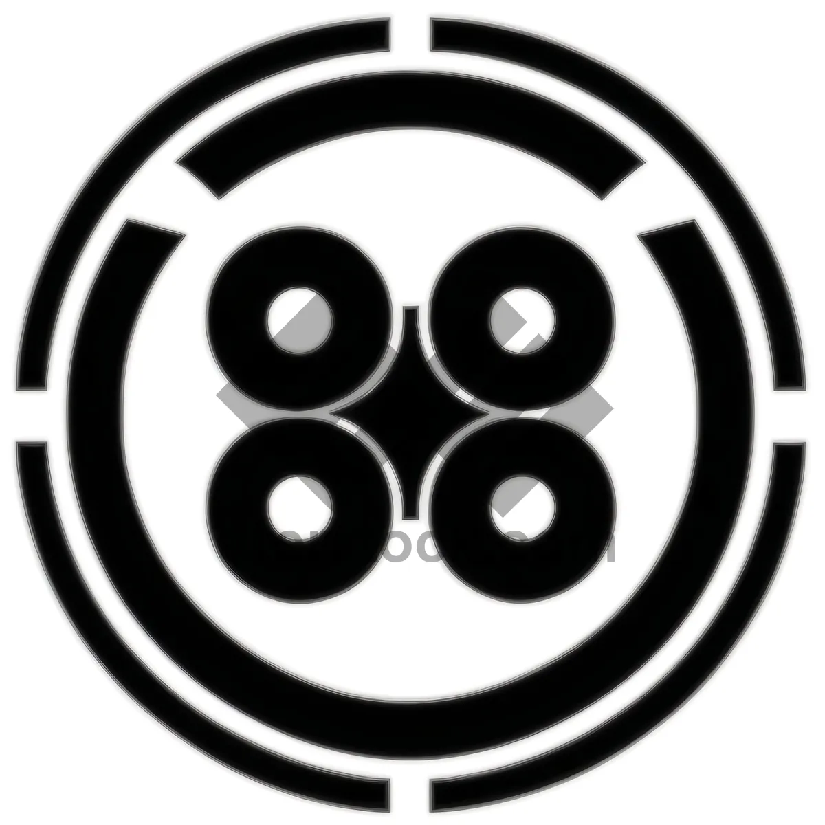 Picture of Glossy Black Poison Icon Set for Web Buttons