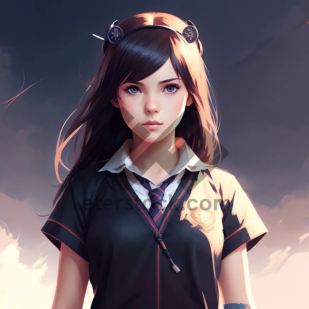 Picture of Happy Smiling Woman, Youthful and Innocent