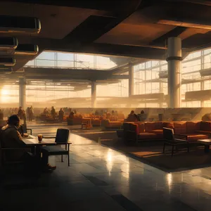 Modern Classroom Interior with Furniture and Tables