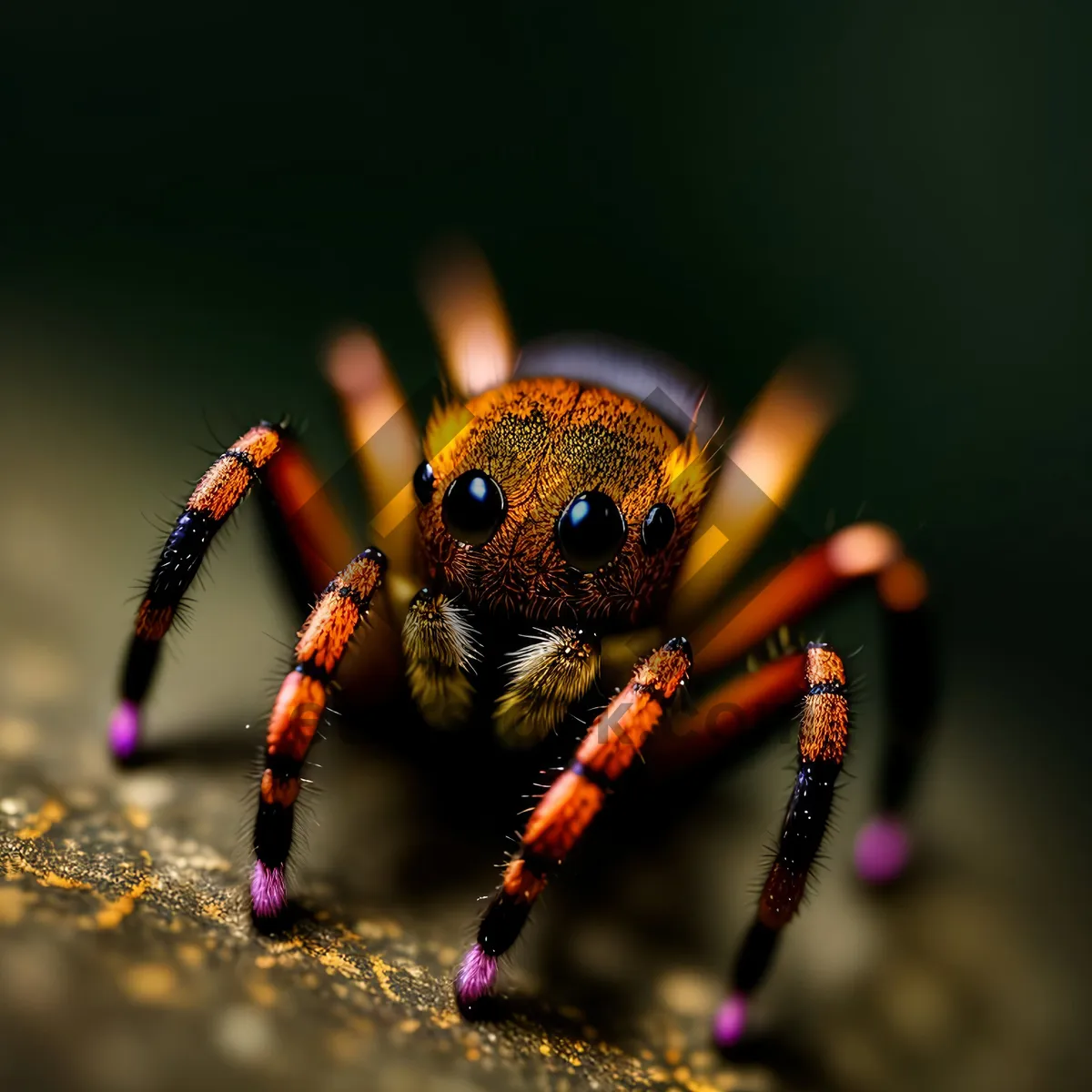 Picture of Close-up of a summer ladybug exploring plant