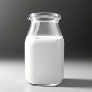 Fresh, Healthy Glass Bottle of Milk