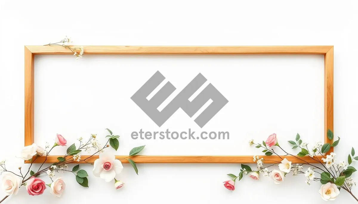 Picture of Decorative floral border silhouette design