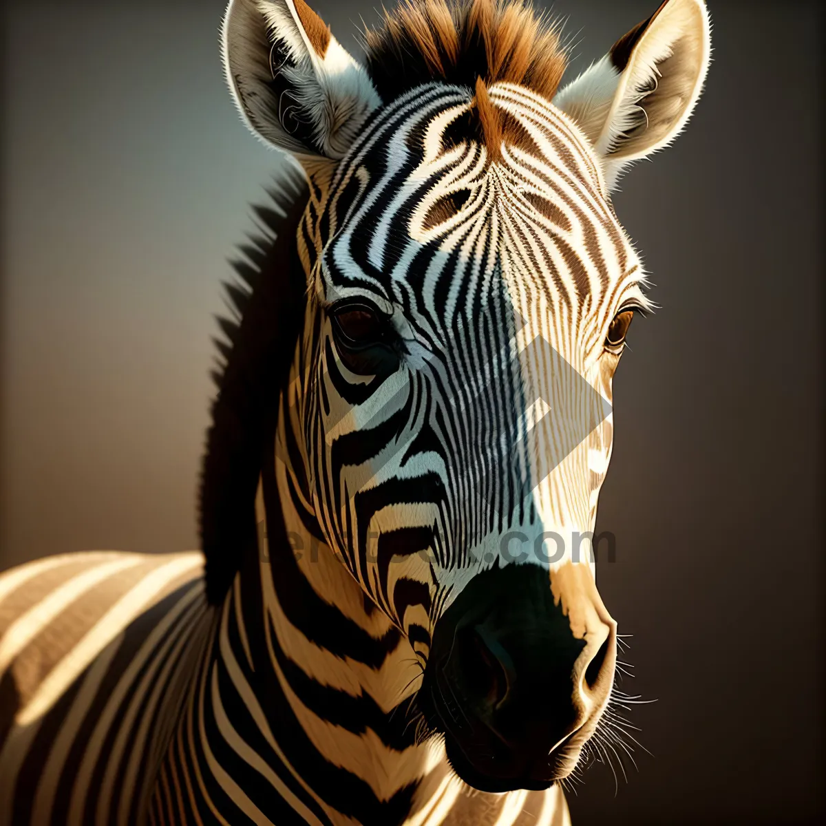 Picture of Striped Zebra: Majestic Equine Wildlife in the Savanna