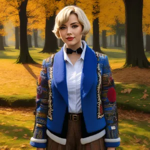 Fashionable brunette lady with a happy smile portrait.