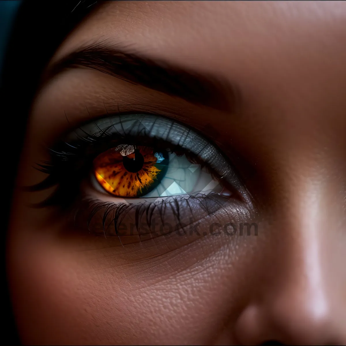 Picture of Pretty Eye Tattoo Design for Attractive Makeup Look