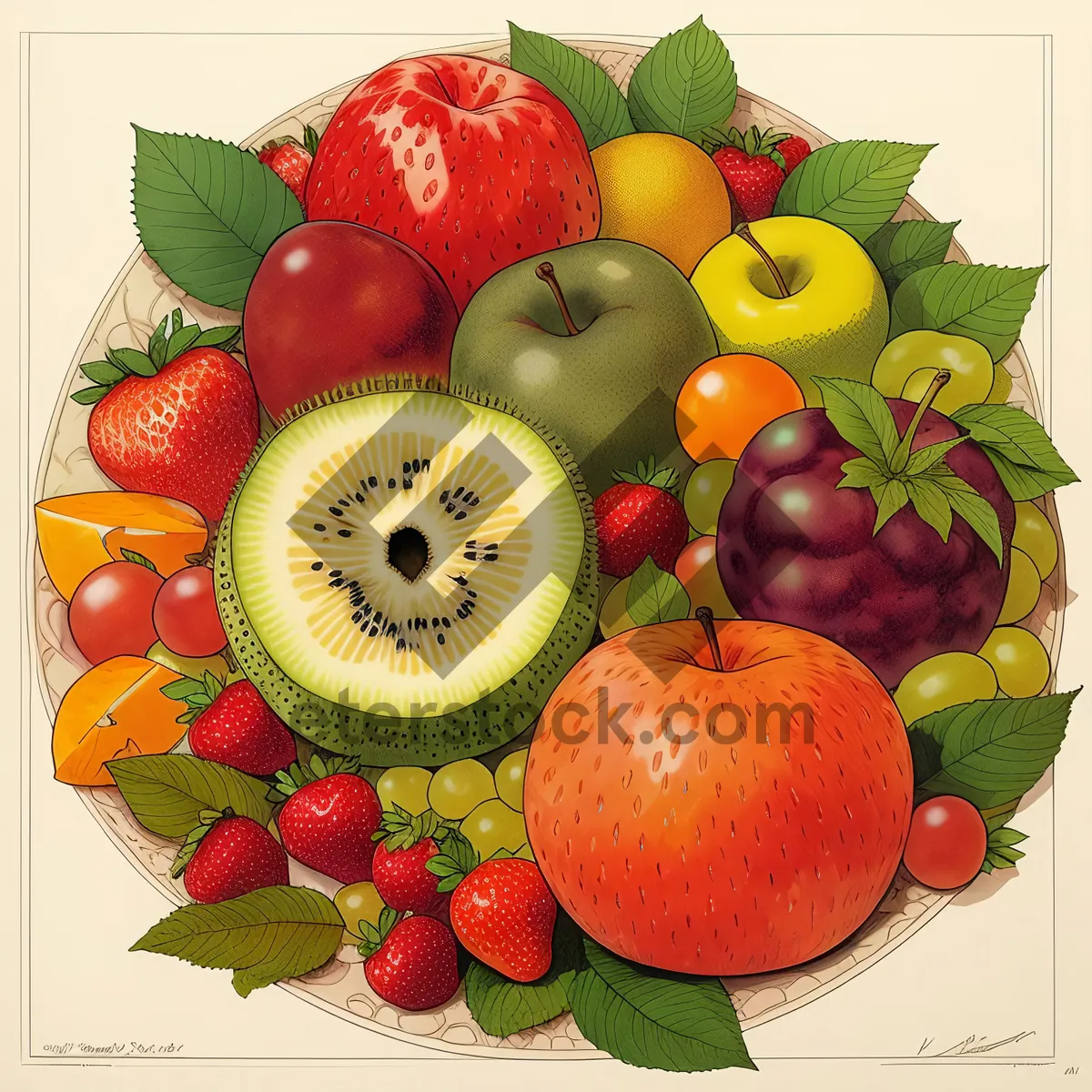 Picture of Fresh and Juicy Fruits Bursting with Nutrition