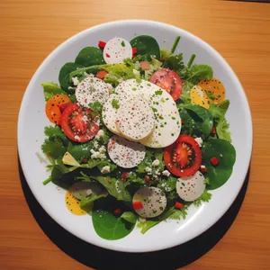Gourmet Vegetable Salad with Fresh Olive Oil Dressing
