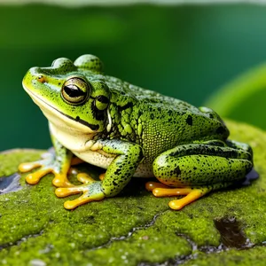 Colorful Eyed Tree Frog in Wildlife