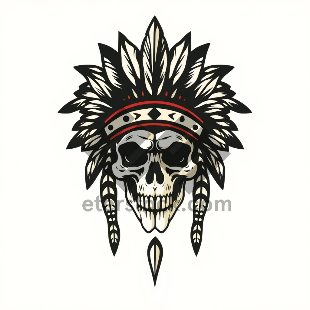 Picture of Retro Black Silhouette Graphic Artwork Design Element
