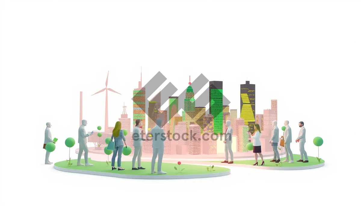 Picture of Modern City Pyramid Building Skyline Business Architecturescape