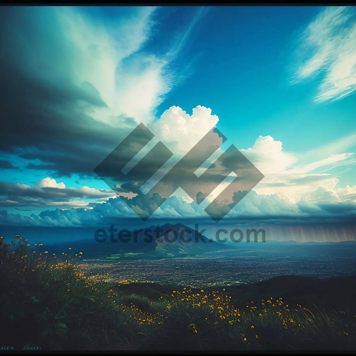 Picture of Golden Horizon: Sunset Reflection on Beach