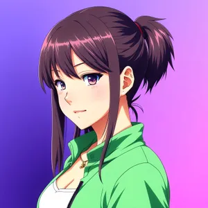 Stylish Brunette Lady with Captivating Eyes