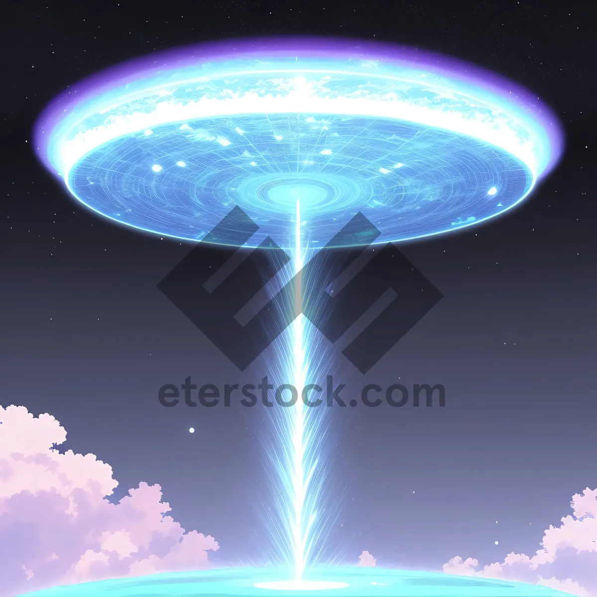 Picture of Enchanting Transformation: Celestial Fountain Illuminating the Cosmos