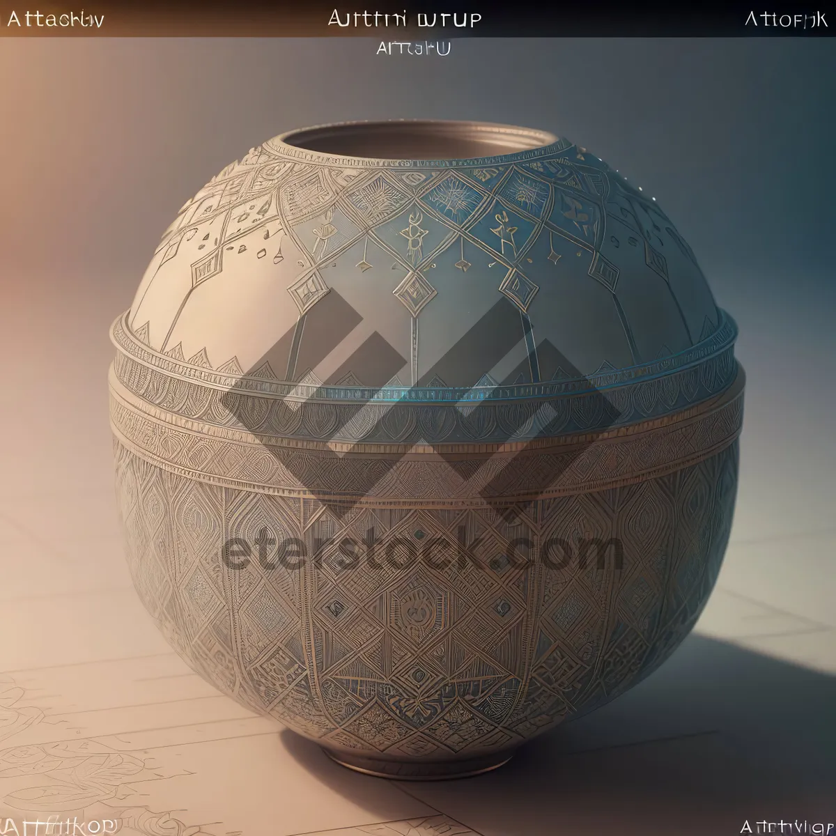 Picture of Ceramic Chinese Decorative Vase in Round Shape