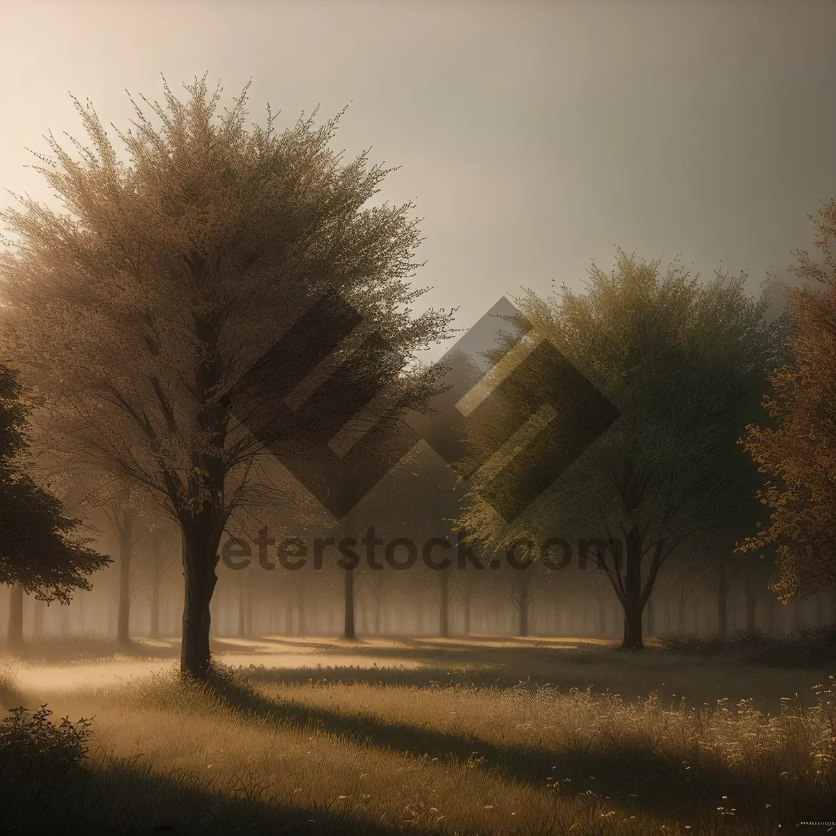 Picture of Winter Wonderland: Majestic Trees and Snowy Scenery