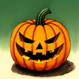 Scary Jack-o'-Lantern Halloween Pumpkin Decoration