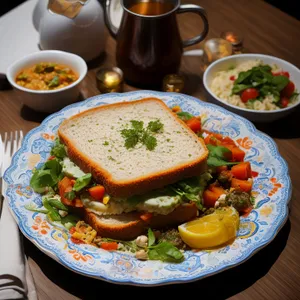 Delicious vegetable salad with fresh ingredients