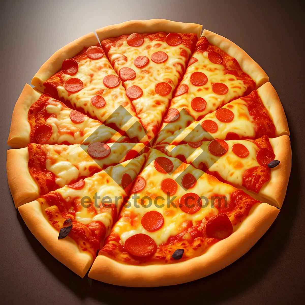 Picture of Mouthwatering Pizza Delight with Fresh Toppings