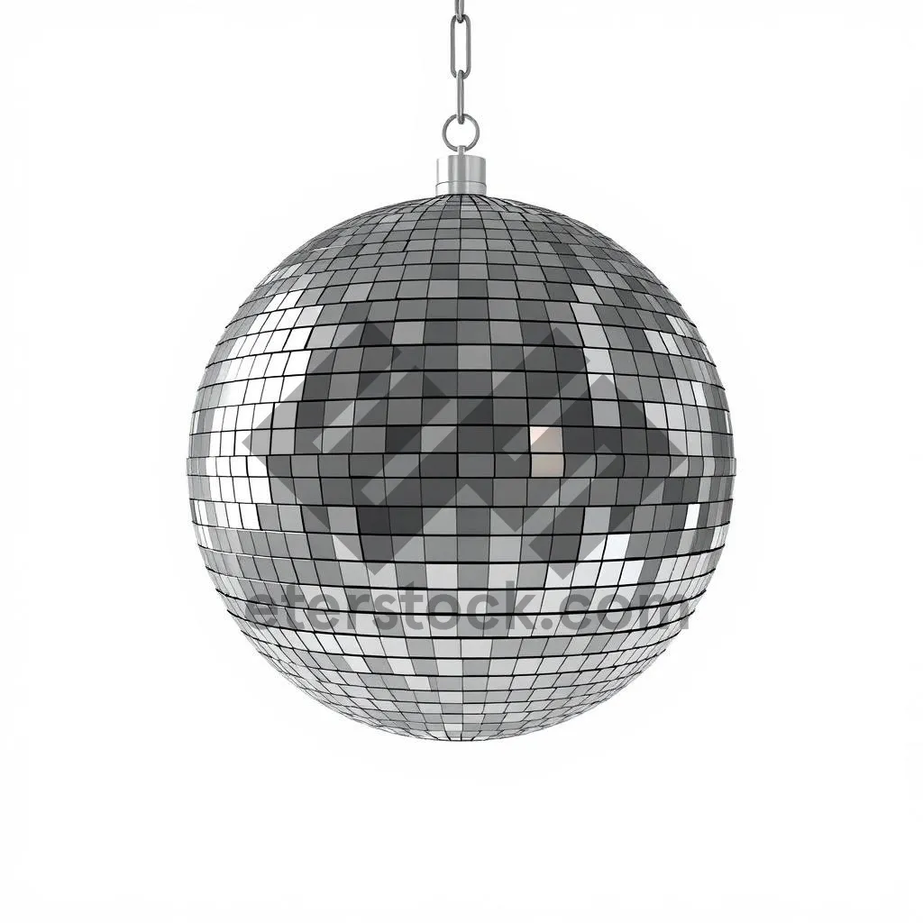 Picture of Round ornament globe decoration with grid pattern