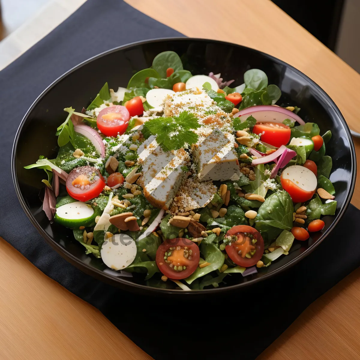 Picture of Delicious Veggie Salad with Spicy Pepper Sauce