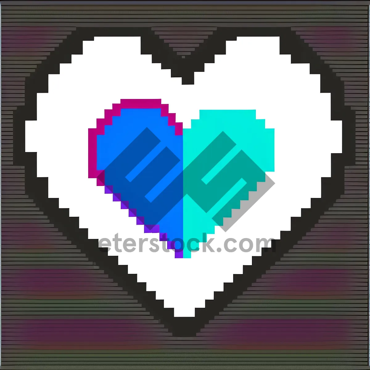 Picture of Graphic Heart Shape Design Card Icon