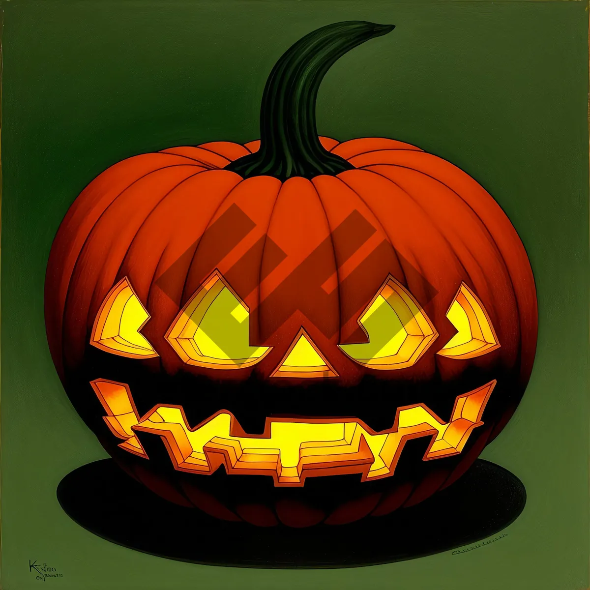 Picture of Spooky Season's Glowing Pumpkin Jack-o'-Lantern