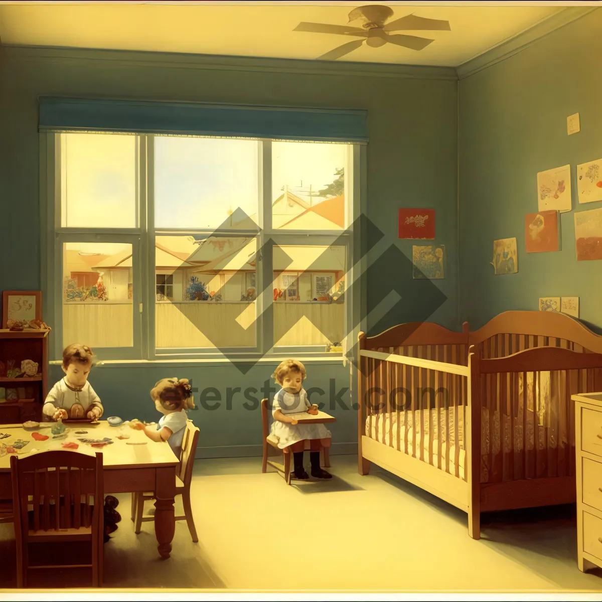 Picture of Modern Glass Indoor Dining Room Interior