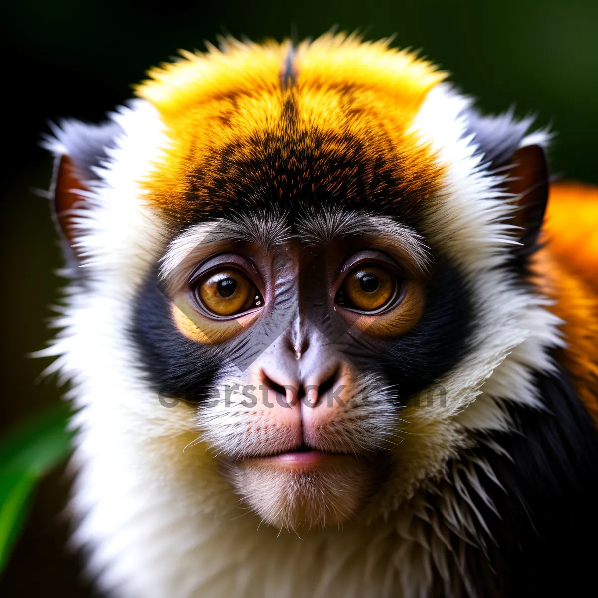 Picture of Wild Macaque Monkey with Piercing Eyes in Safari