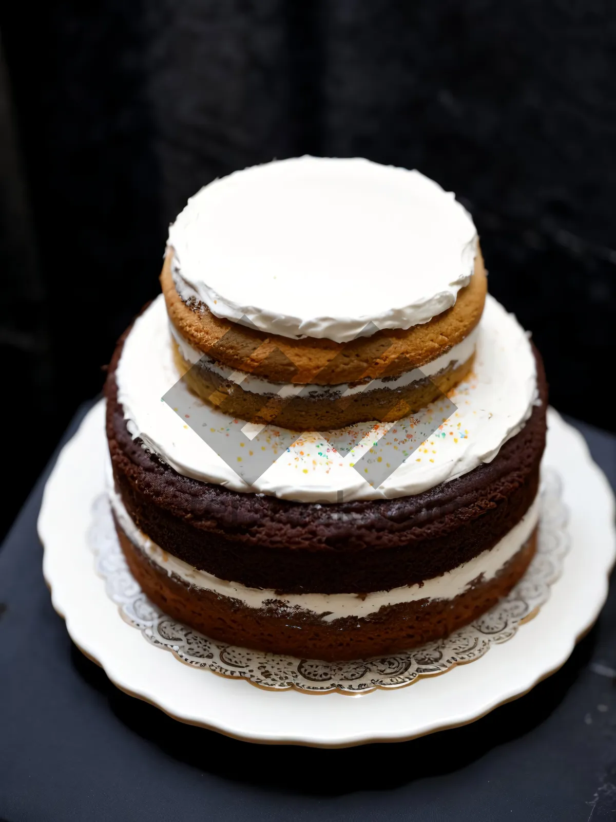 Picture of Delicious Gourmet Chocolate Cake with Creamy Sauce