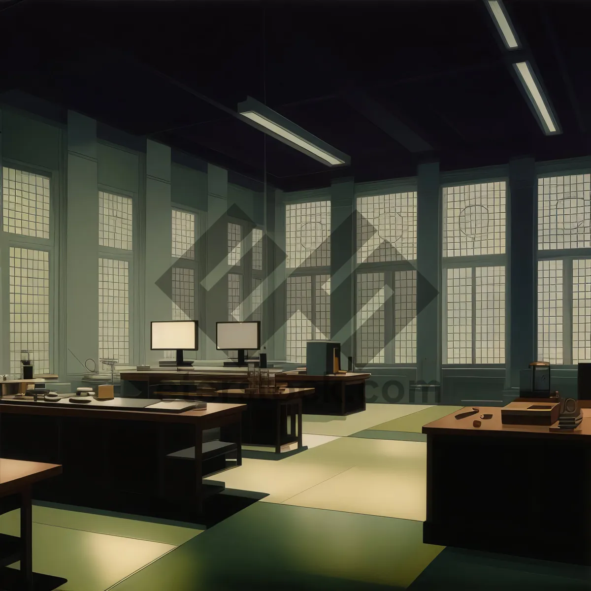 Picture of Modern office interior with comfortable furniture and lighting