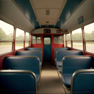 Modern Passenger Car Interior with Empty Seats