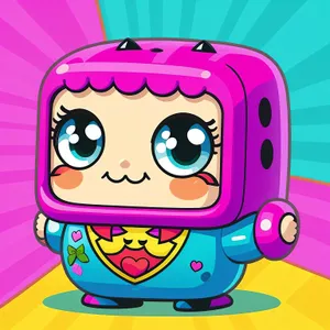 Cute Cartoon Virus Jelly Art