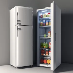 Modern Open Door Refrigerator - Home Appliance