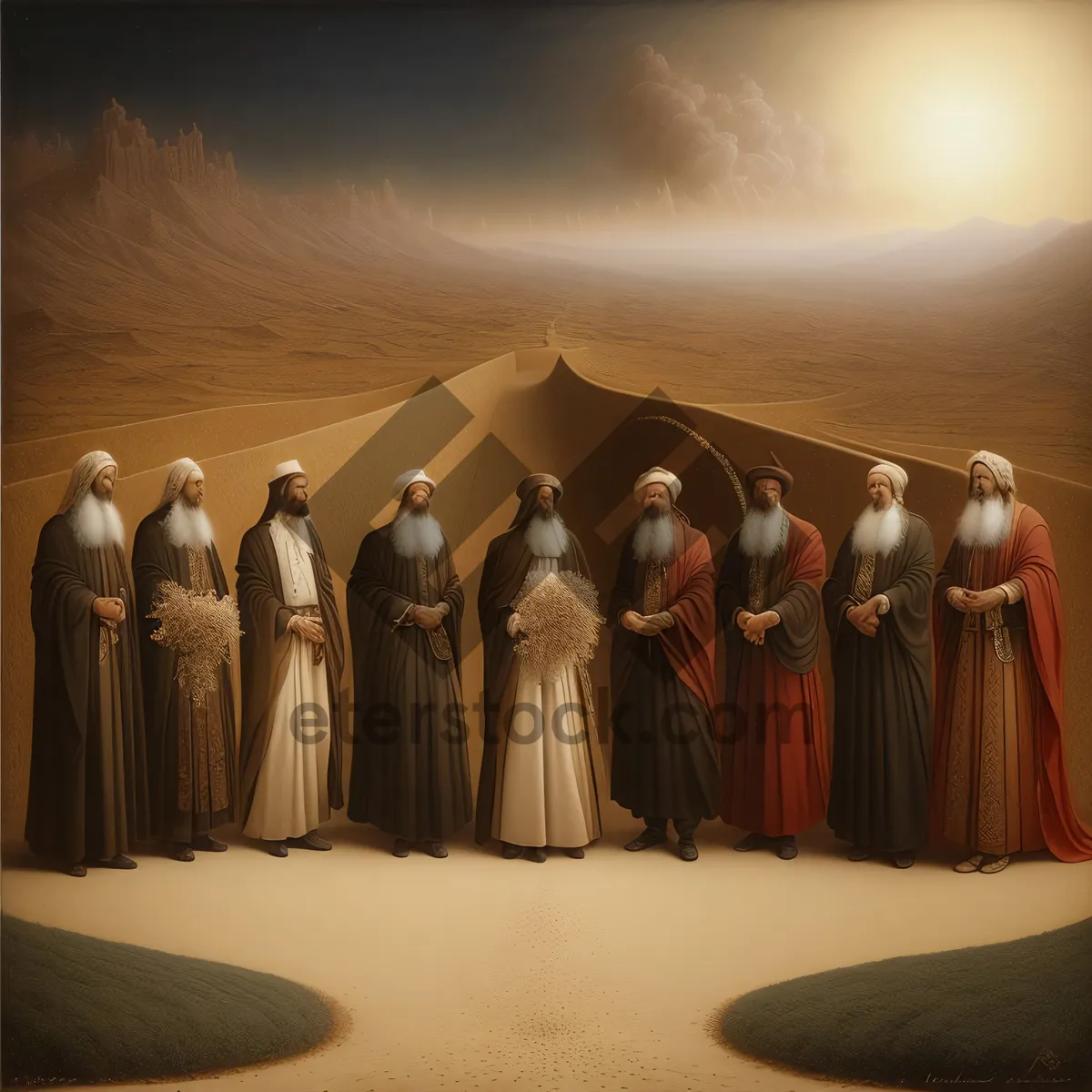 Picture of Patriotic crowd cheering for president at nighttime speech