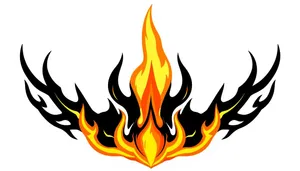 Orange Blaze Graphic Symbol