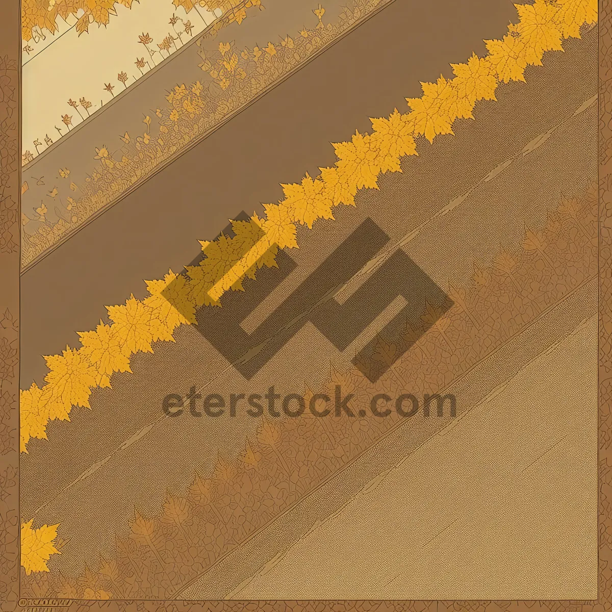 Picture of Vintage Grunge Paper with Yellow Paint and Handsaw