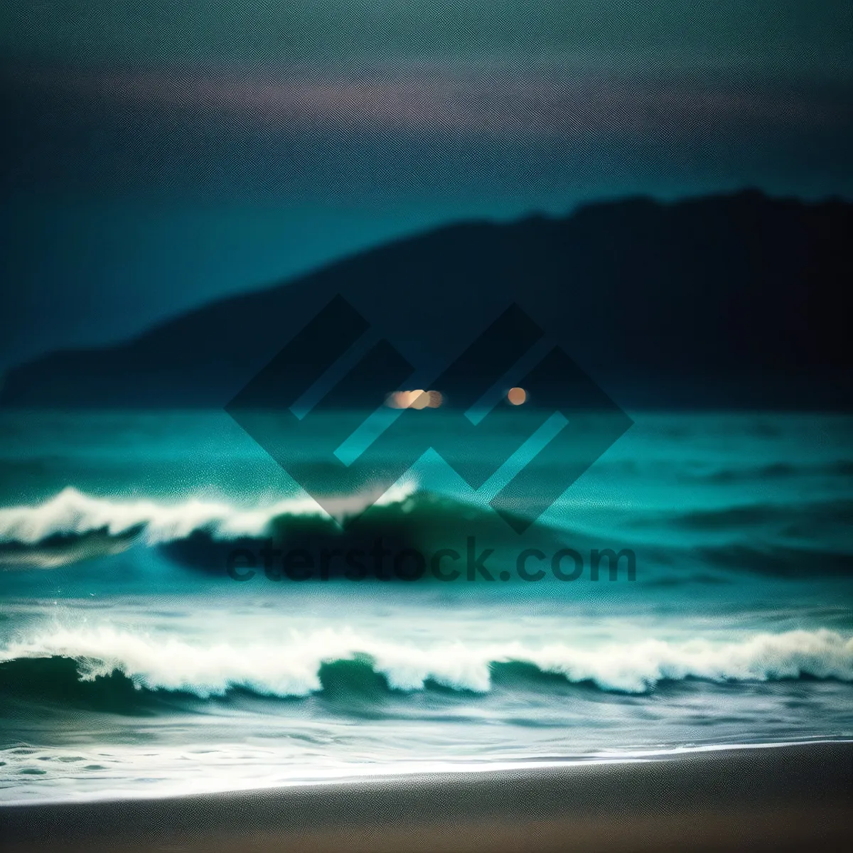 Picture of Serene Sunset Reflection on Coastal Waters