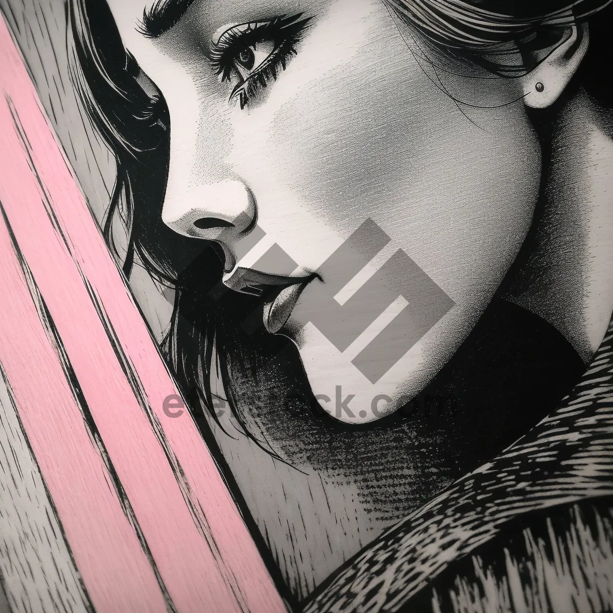 Picture of Stunning Black & White Fashion Portrait
