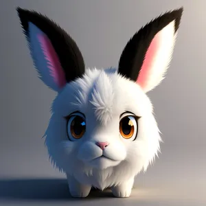 Fluffy Bunny Gazing With Adorable Eyes