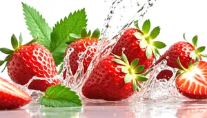 Fresh Strawberry Closeup: Colorful and Nutritious Summer Berry