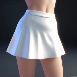 Stunning Fitness Model in Elegant Skirt