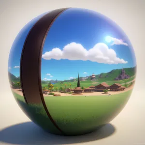 Worldview Reflection: A 3D Globe with Glass-Like Reflection
