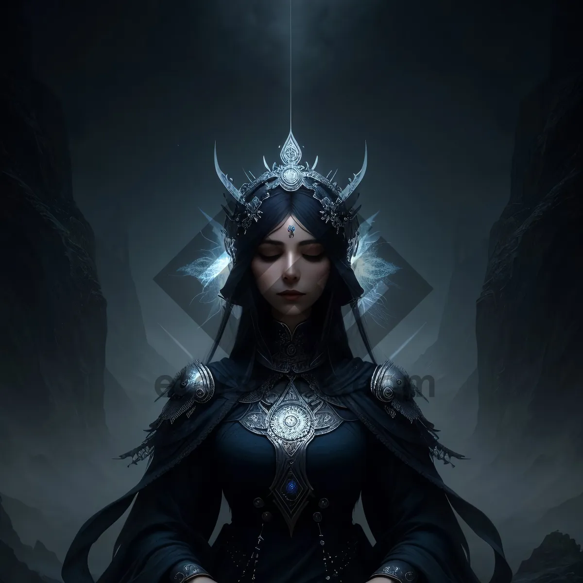 Picture of Sexy sorcerer lady with crown jewels