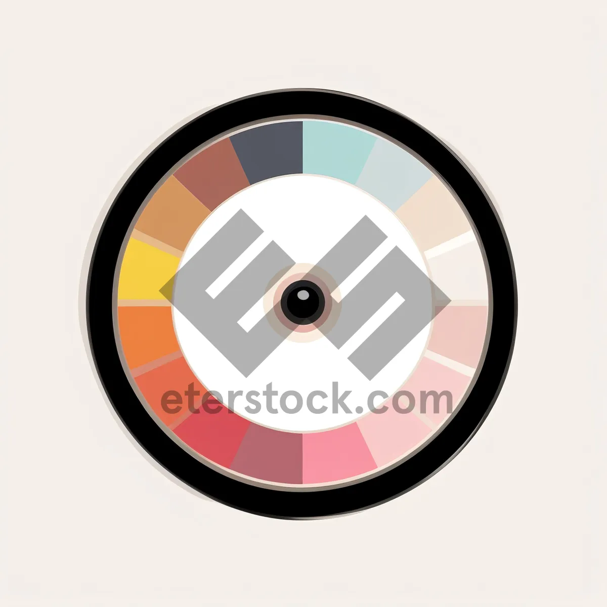 Picture of Shiny Disk Icon: 3D Circle Symbolizing Digital Storage