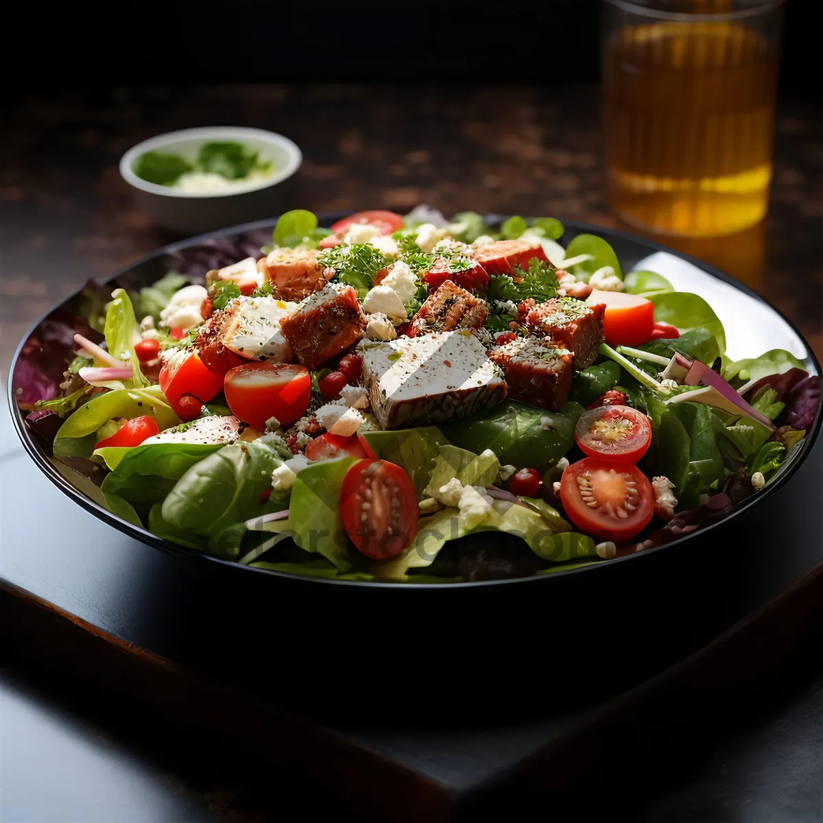 Picture of Fresh and Healthy Tomato, Pepper, and Lettuce Salad