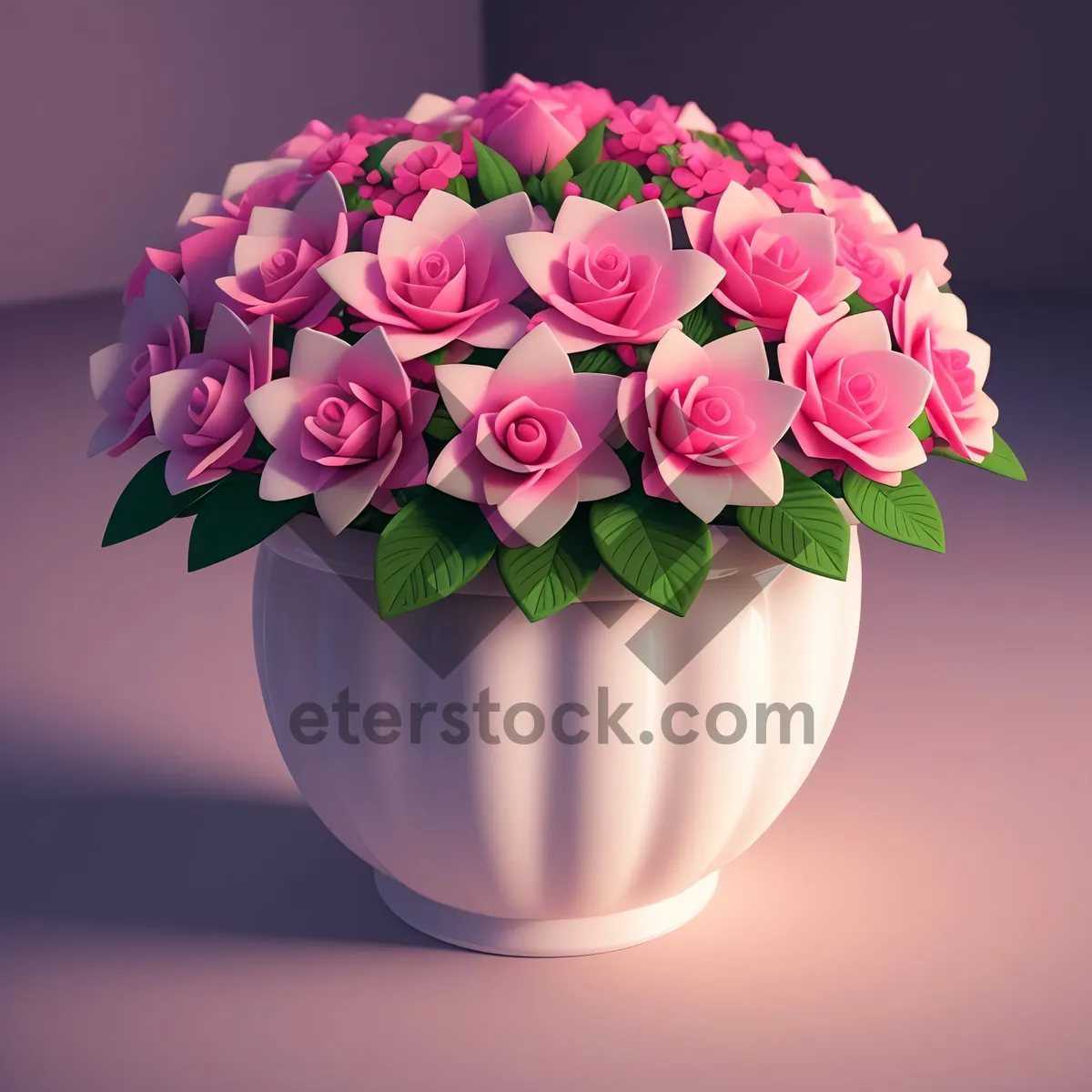 Picture of Colorful Spring Flower Bouquet - Pink Blossoms and Tulip Celebration